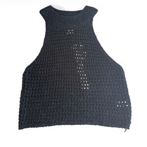 House of Harlow 1960 Black Crochet Tank Top